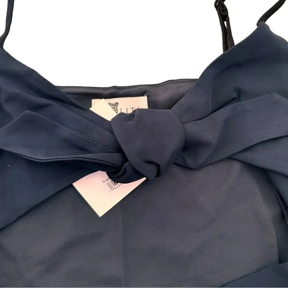 Lita by Ciara Womens Black Jumpsuit Tie Front Spaghetti Straps Size S NWT - Picture 10 of 11